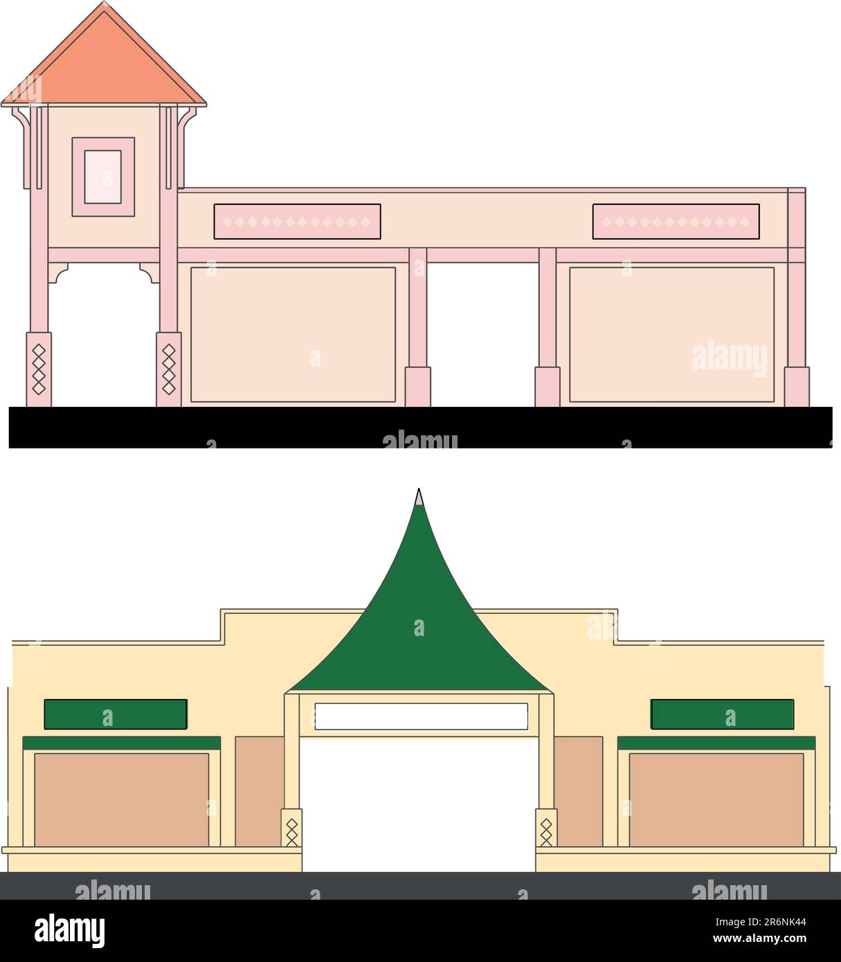 illustration vectorielle pour un ensemble de motifs de centre commercial Illustration de Vecteur