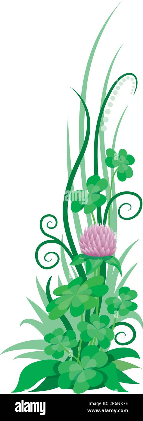 Décoration trèfle prête pour St. Patrick Illustration de Vecteur
