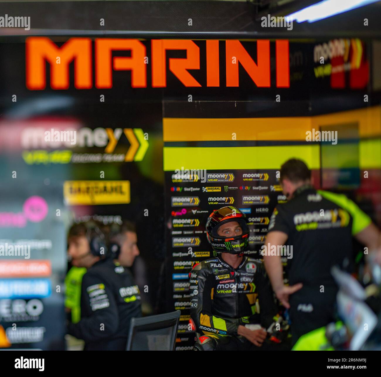 10th juin 2023 ; Autodromo Internazionale del Mugello, Scarperia e San Piero, Florence, Italie ; 2023 journée de qualification MotoGP italienne ; Luca Marini Mooney VR46 Racing Team Banque D'Images