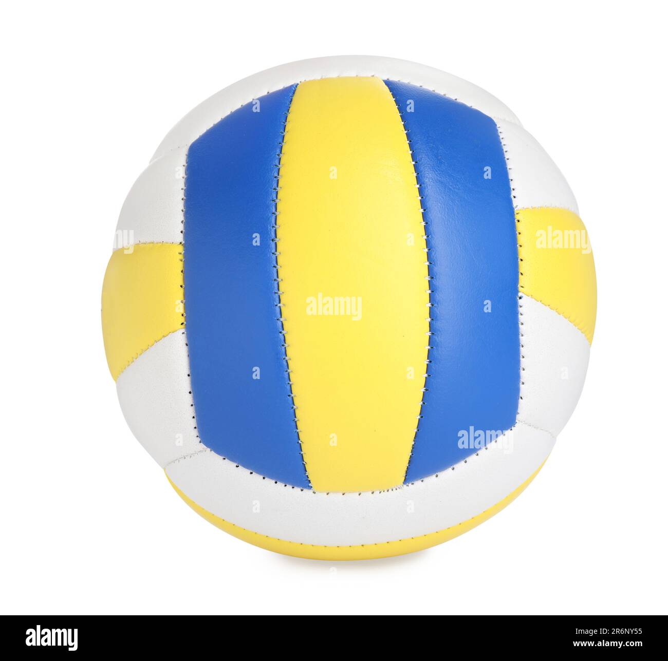 Nouveau ballon de volley-ball en cuir isolé sur blanc Banque D'Images