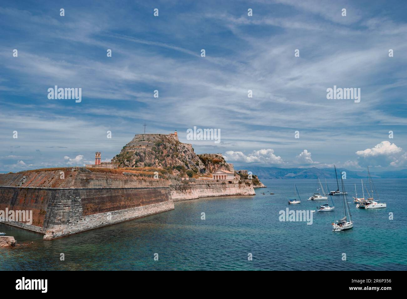 L'ancienne forteresse de la ville de Corfou en Grèce Banque D'Images