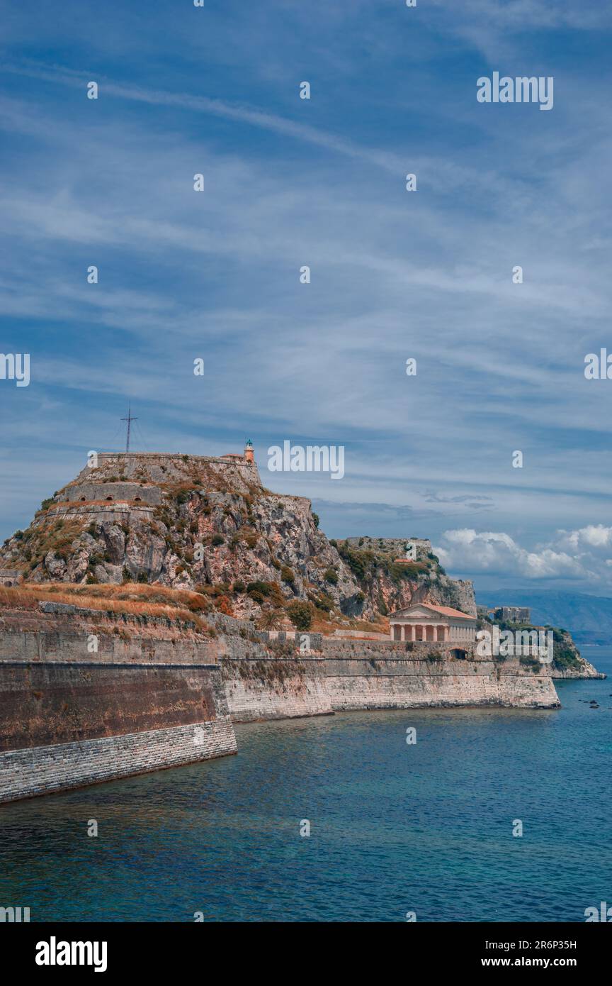 L'ancienne forteresse de la ville de Corfou en Grèce Banque D'Images