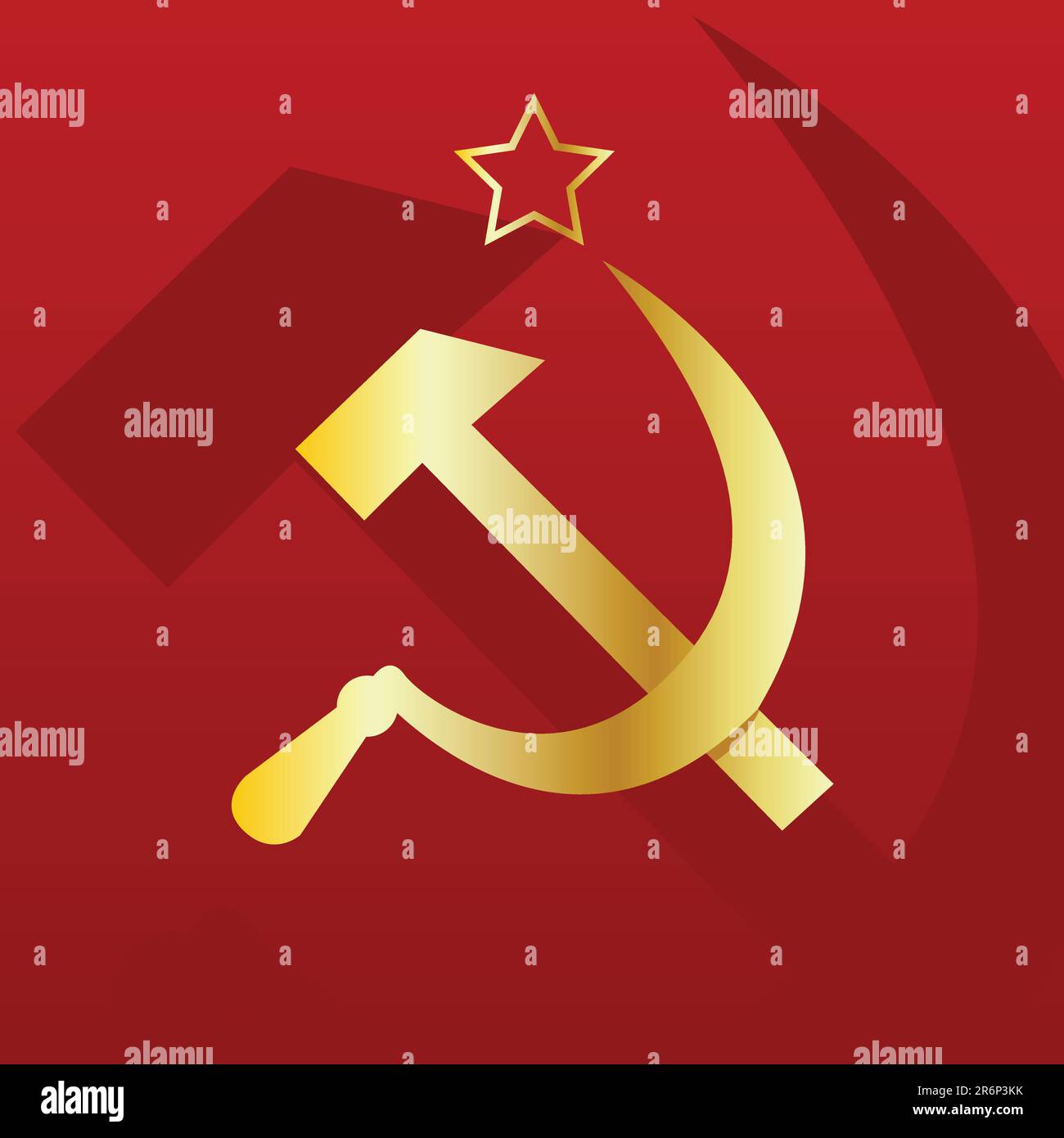 Drapeau Rouge De Lunion Soviétique Symbole Des Républiques Socialistes