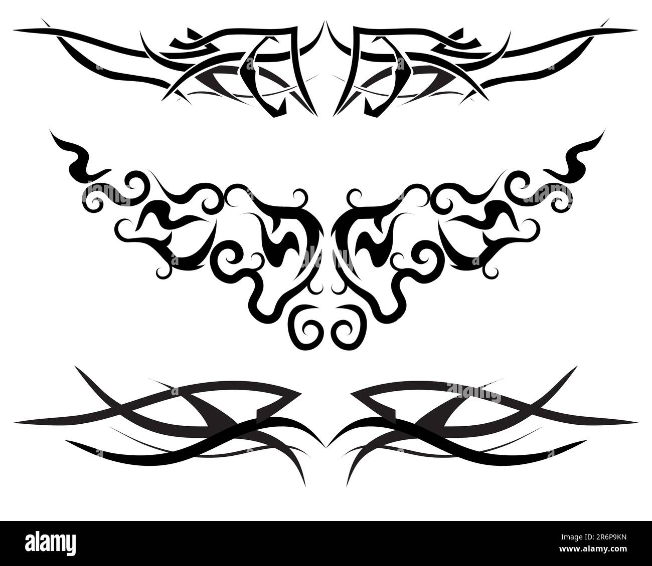 Les modèles de conception de tatouage tribal pour utiliser Illustration de Vecteur