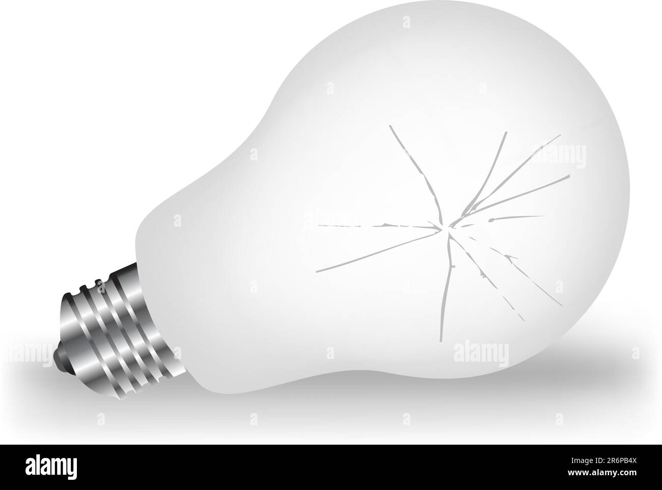 Ampoule brisée réaliste Illustration de Vecteur