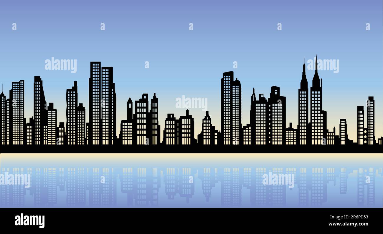 paysage urbain vectoriel de new york Illustration de Vecteur