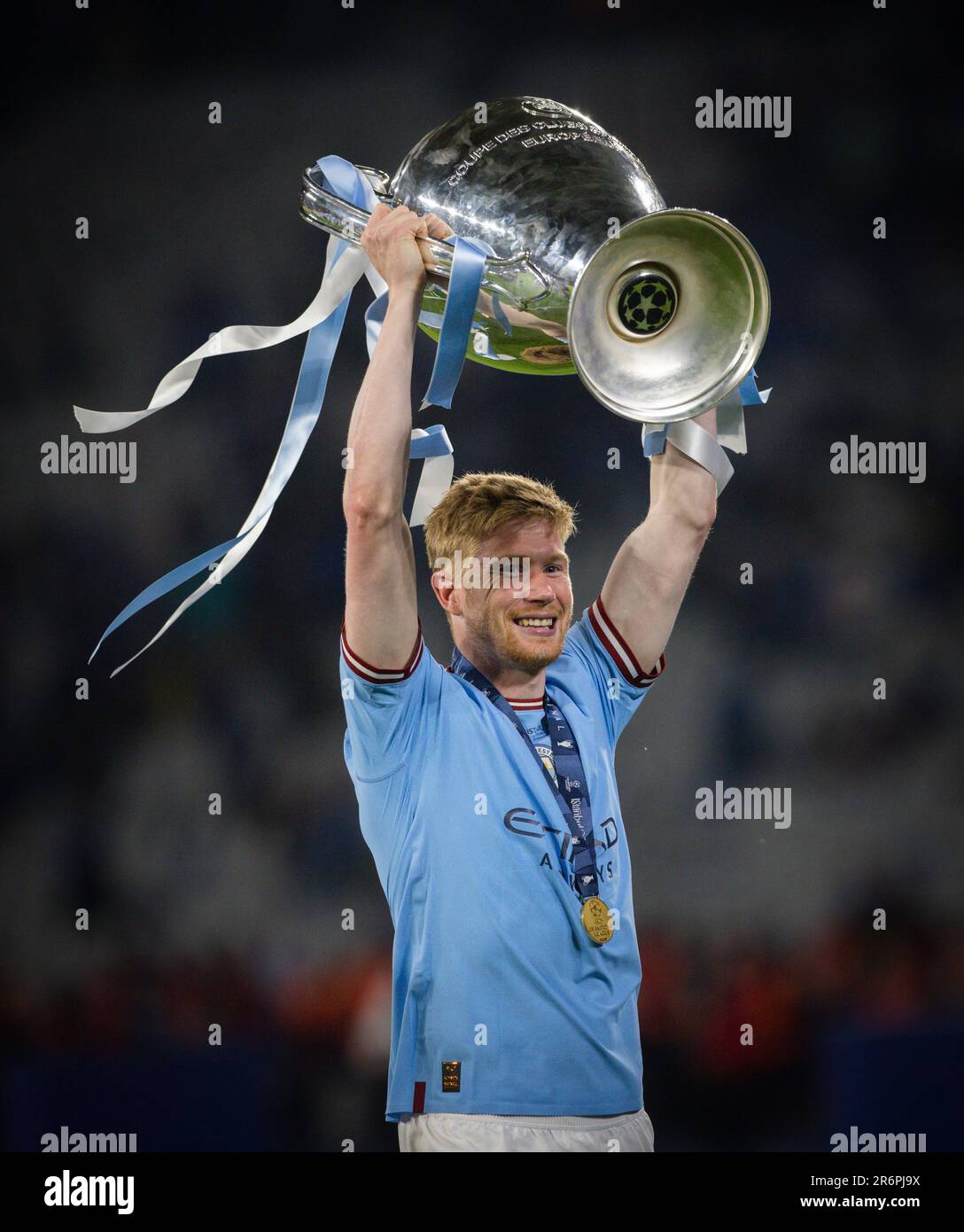 Istanbul, Turquie. 10th juin 2023. Kevin de Bruyne (ville) mit Pokal Manchester City - Inter Mailand UEFA Champions League final 10.06.2023 Credit: Moritz Muller/Alay Live News Banque D'Images