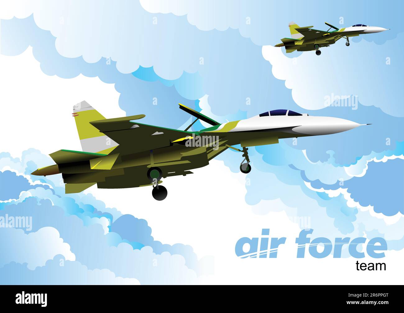 L'équipe de l'armée de l'air. Vector illustration Illustration de Vecteur