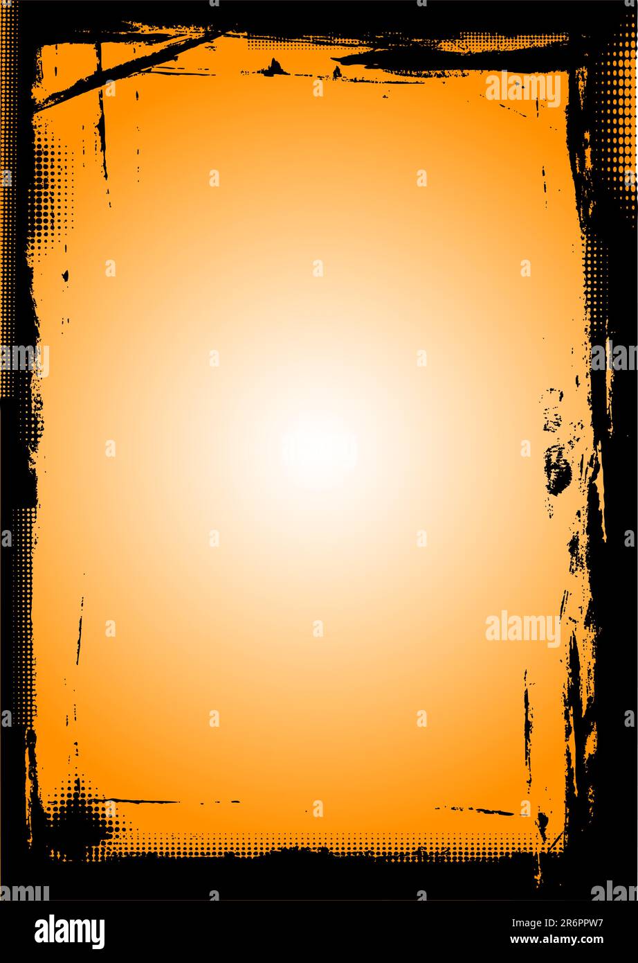 Bordure noire pleine page avec cercles en fondu (vecteur transparent permettant de la superposer à d'autres graphiques et images) Illustration de Vecteur