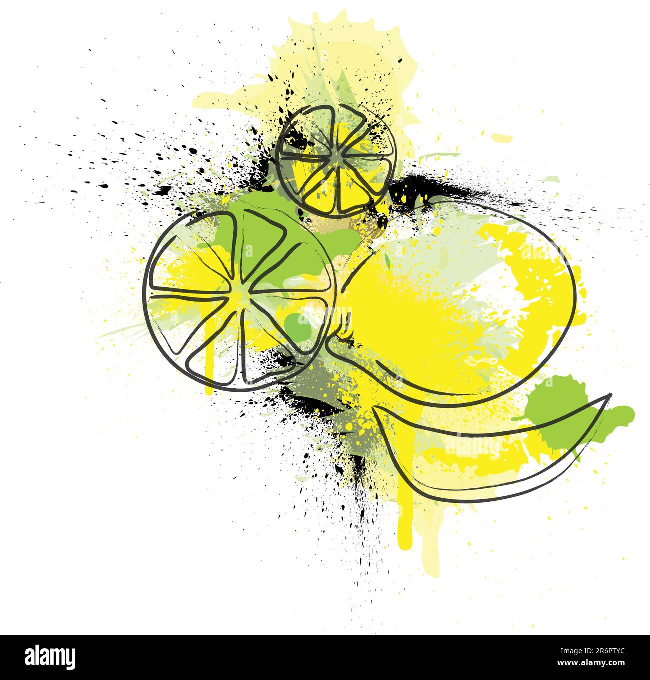 Illustration des citrons dessinée à la main Illustration de Vecteur