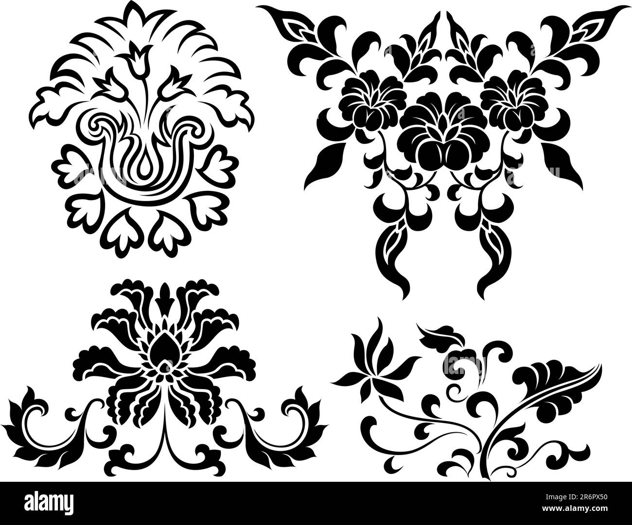 La conception de l'emblème floral Illustration de Vecteur