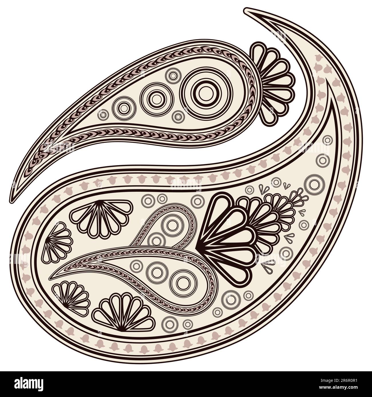 Vector Abstract Henna (mehndi) Paisley Doodle Vector Illustration éléments de conception. Illustration de Vecteur