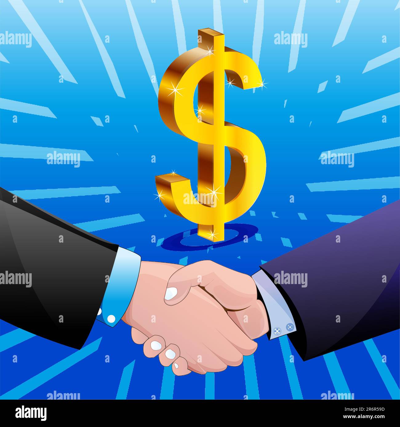 Illustration de la liaison avec le signe du dollar Illustration de Vecteur