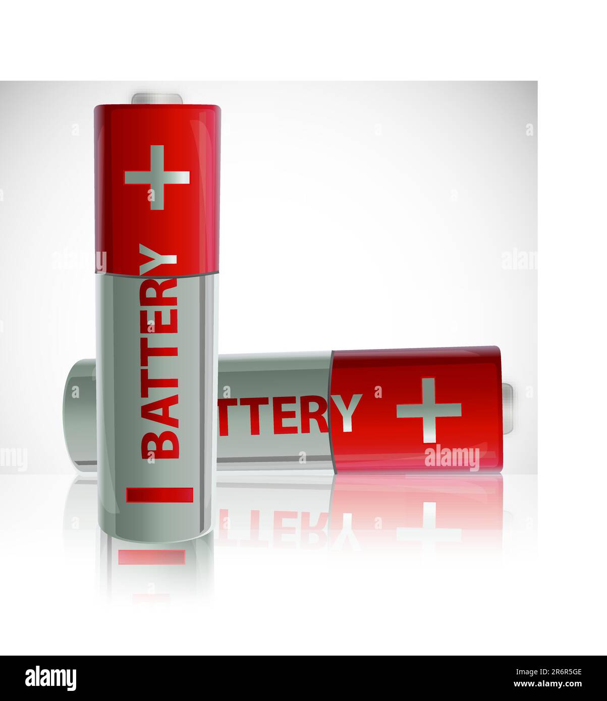 Illustration de l'icône de batterie sur fond blanc Illustration de Vecteur