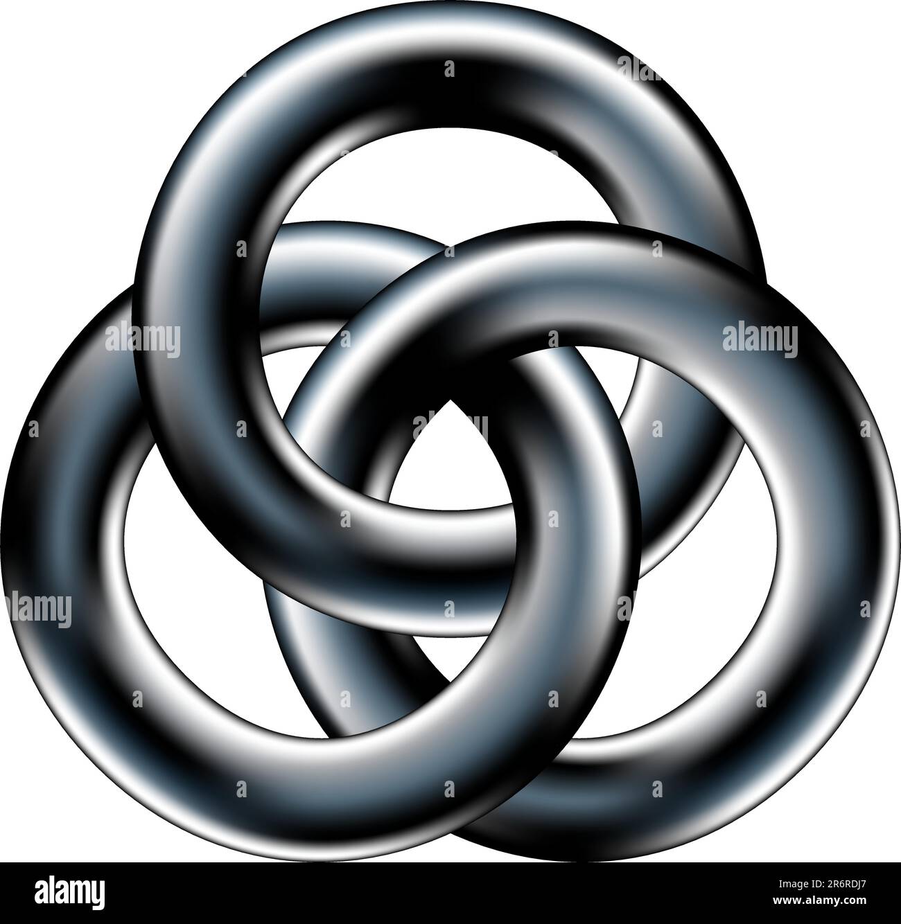 Symbole celtique de groupe de mariage ou d'unité d'entreprise en vecteur avec texture en métal Illustration de Vecteur