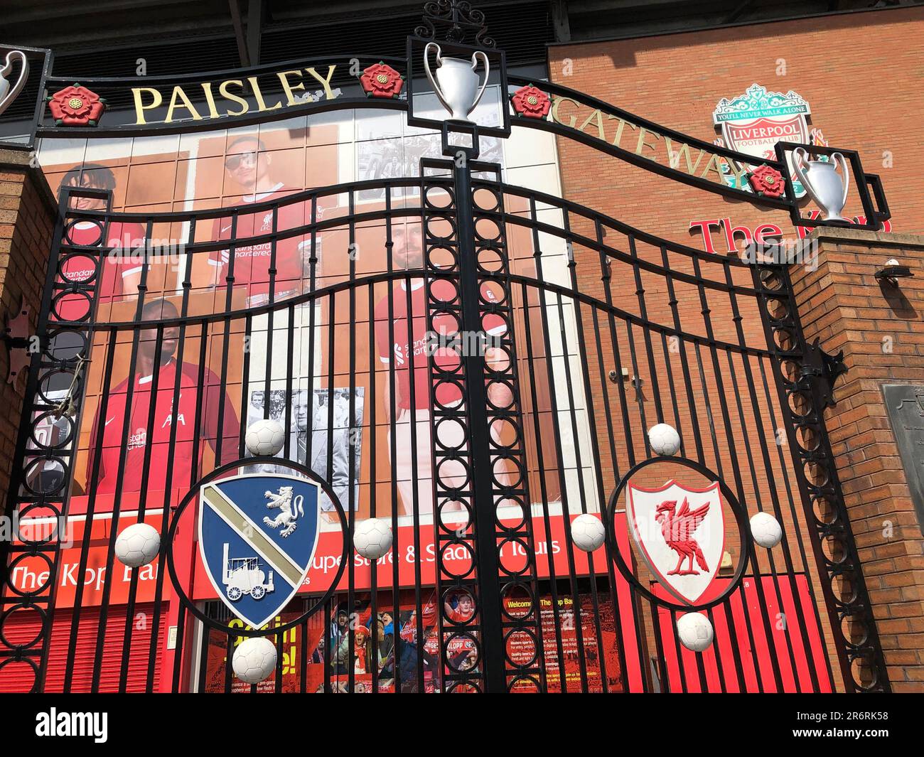 Stade Anfield, stade de Liverpool FC Banque D'Images