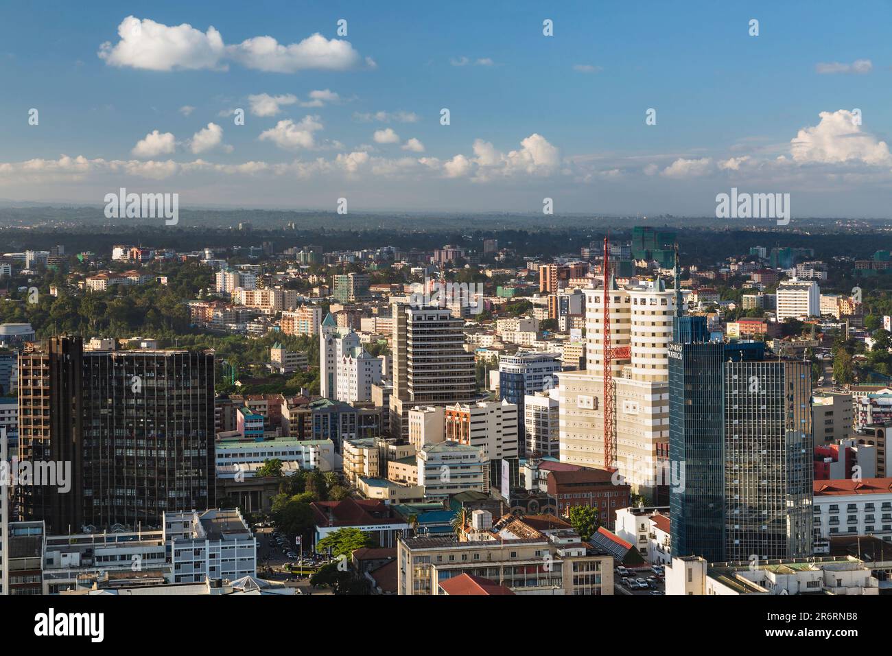 Nairobi, Kenya - 23 décembre : immeubles modernes dans le quartier des affaires de Nairobi, Kenya sur 23 décembre 2015 Banque D'Images