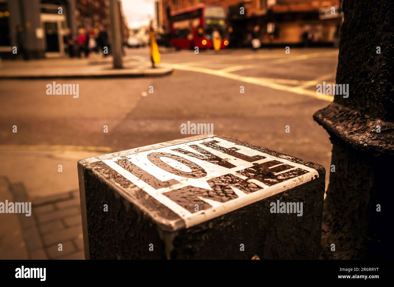 Londres, Soho, Street Art, Love Me Banque D'Images