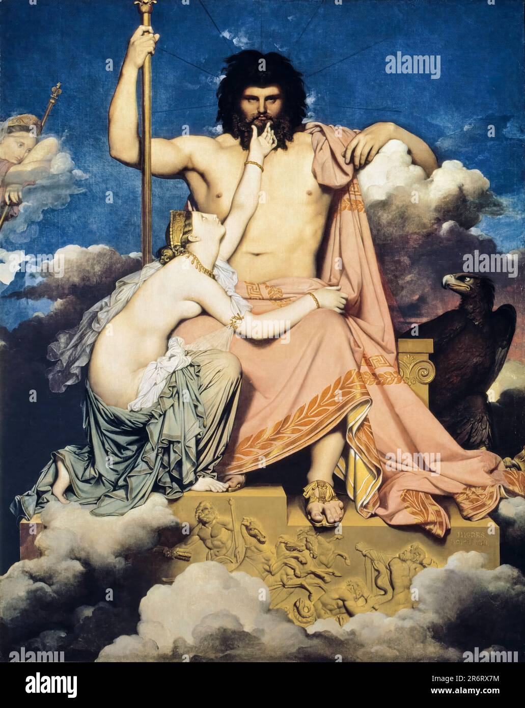 Jupiter et Thetis, peinture à l'huile sur toile par Jean Auguste Dominique Ingres et Jean-Paul Flandrin, 1811 Banque D'Images Jupiter et Thetis, peinture à l'huile sur toile par Jean Auguste Dominique Ingres et Jean-Paul Flandrin, 1811 Banque D'Images