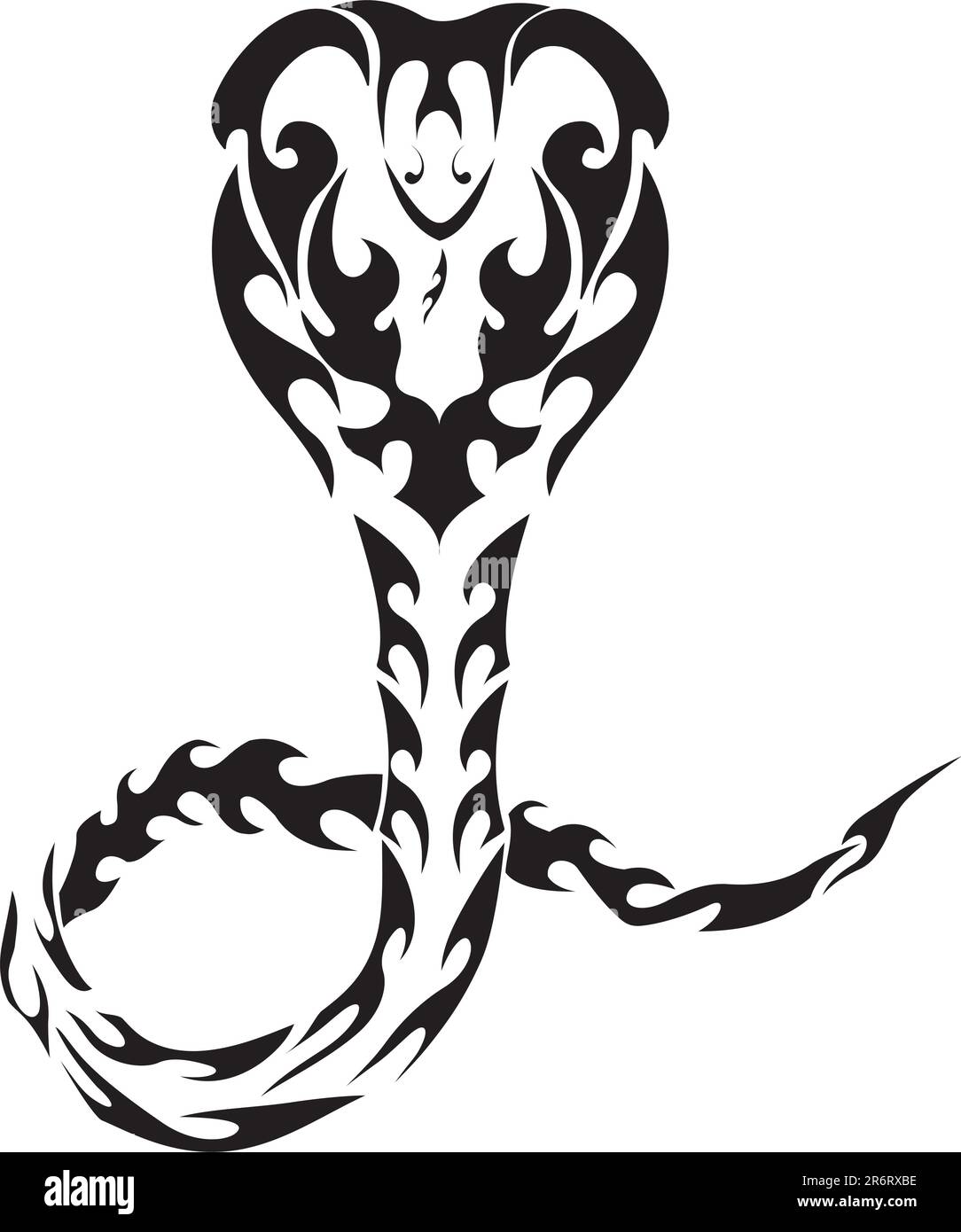 Tatouage de serpent tribal - illustration vectorielle Illustration de Vecteur