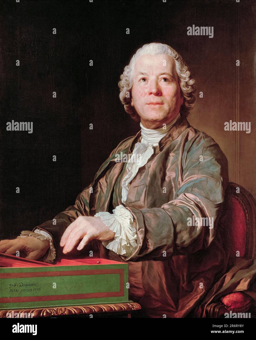 Christoph Willibald Gluck (1714-1787), compositeur d'opéra italien et français, portrait peint à l'huile sur toile par Joseph Duplessis, 1775 Banque D'Images