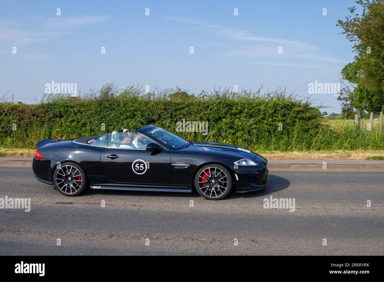2014 No.55 Sport car Society UK Black Jaguar XK Dynamic R Auto ; Classic & Performance Motor Show à Hoghton Tower ; Supercar Showtime juin 2023 Banque D'Images