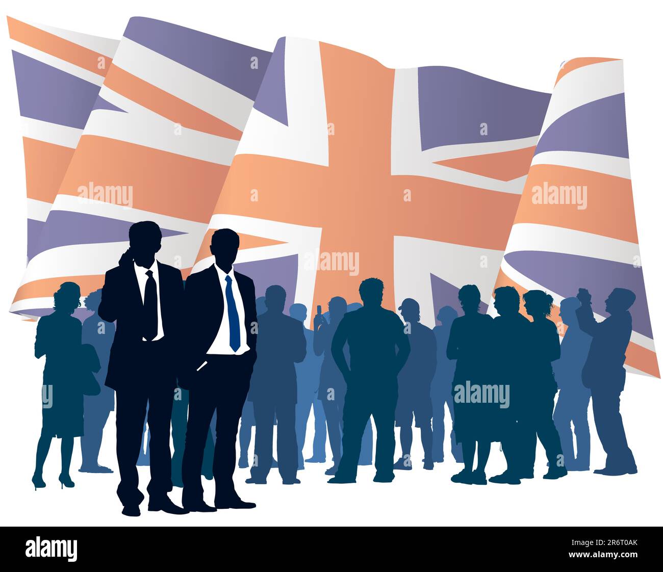 Anglais d'affaires avec drapeau national, business illustration conceptuelle. Illustration de Vecteur