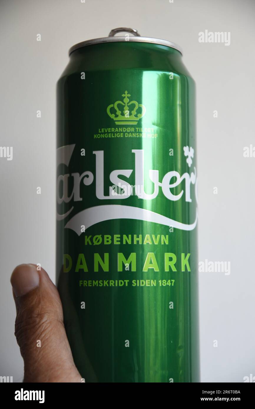 11 juin 2023/ Danish carlsberg Beer CAN à Kastrup capitale danoise