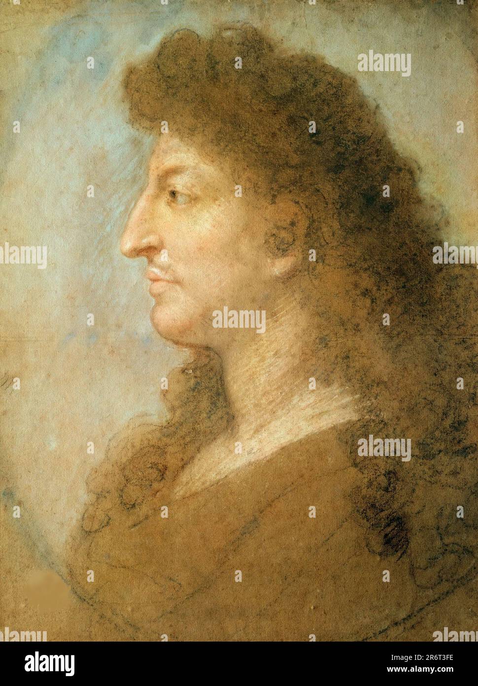 Louis XIV, roi de France (1638-1715). Musée : Musée du Louvre, Paris. AUTEUR: CHARLES LE BRUN. Banque D'Images