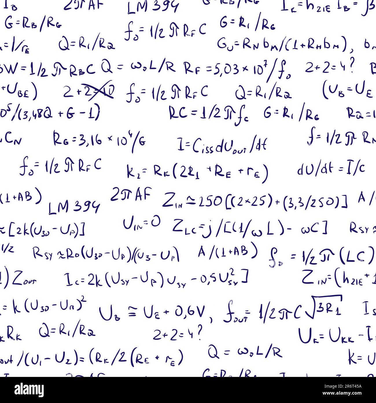 Formules. Arrière-plan abstrait transparent. Illustration vectorielle. Illustration de Vecteur