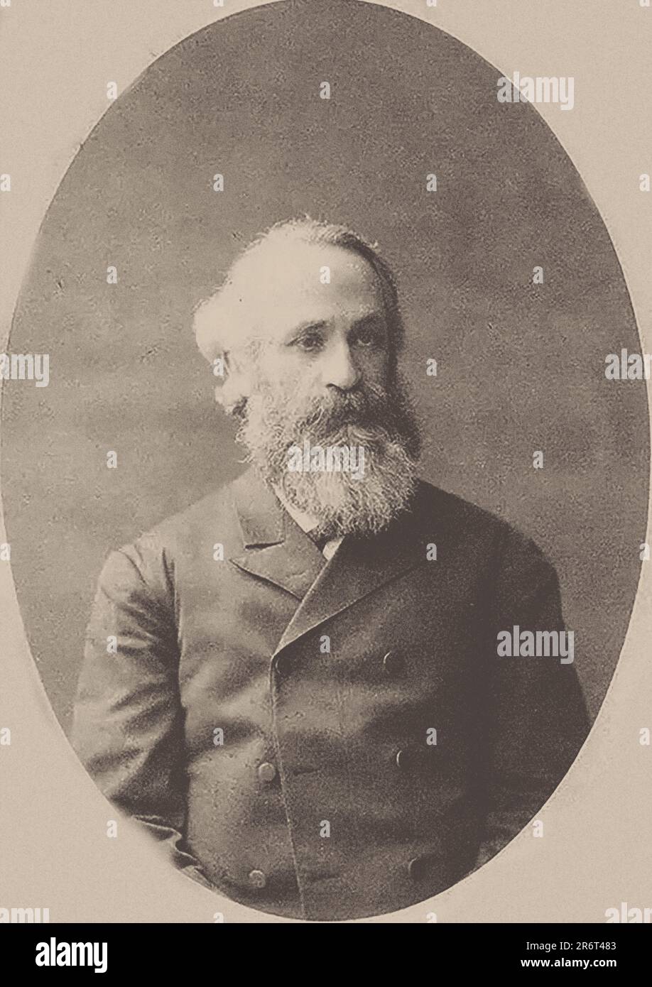 Portrait du violoncelliste et compositeur Karl Yulievitch Davidov (1838-1889). Musée : COLLECTION PRIVÉE. Auteur: ANONYME. Banque D'Images