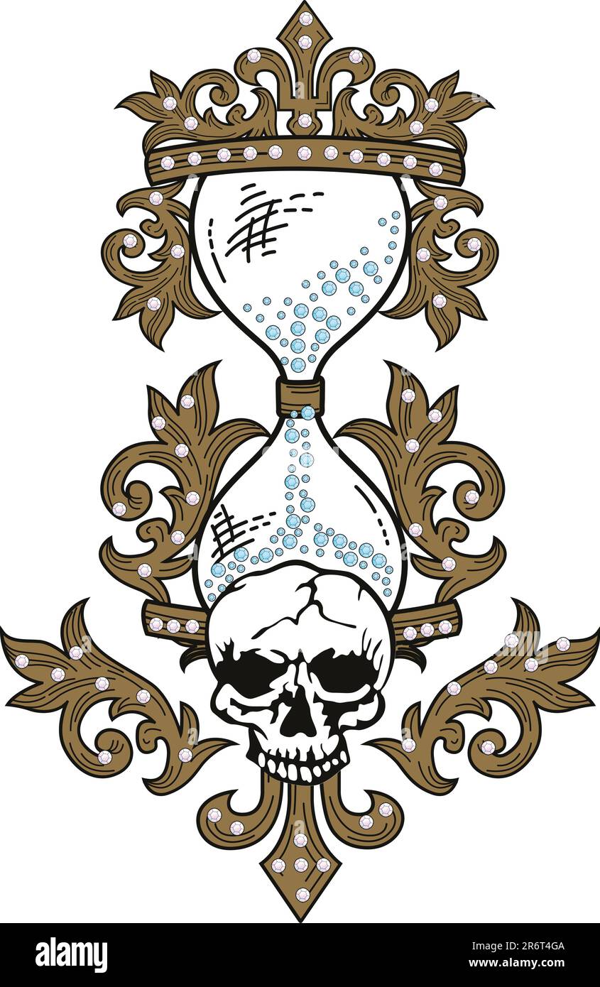 Motif de texture grunge de roche de crâne pour votre étiquette Illustration de Vecteur