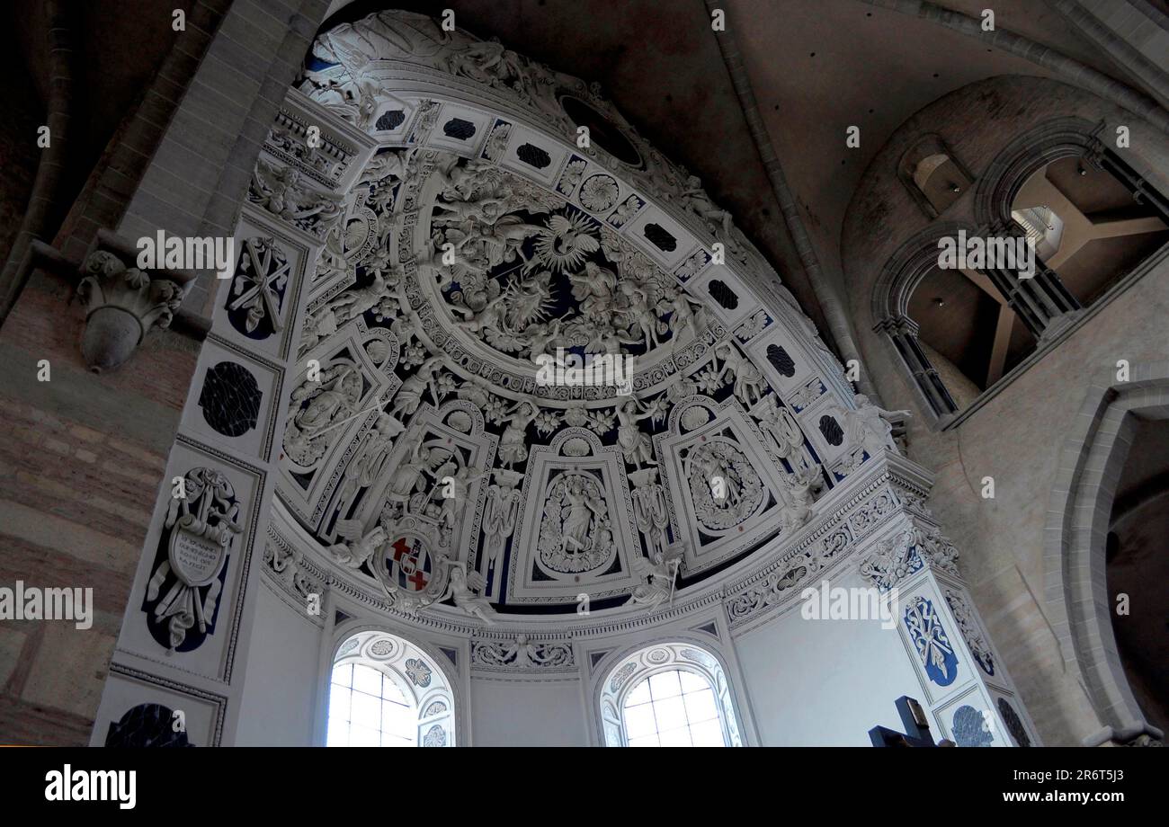 Rhénanie-Palatinat, Trèves, intérieur de l'église, haute cathédrale de l'église Saint-Laurent Pierre à Trèves, chapelle, monuments romains classés au patrimoine mondial de l'UNESCO Banque D'Images