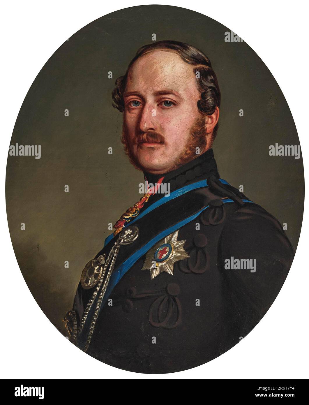 Portrait du prince Albert de Saxe-Coburg et Gotha (1819-1861). Musée : COLLECTION PRIVÉE. Auteur: Franz Xavier Winterhalter. Banque D'Images