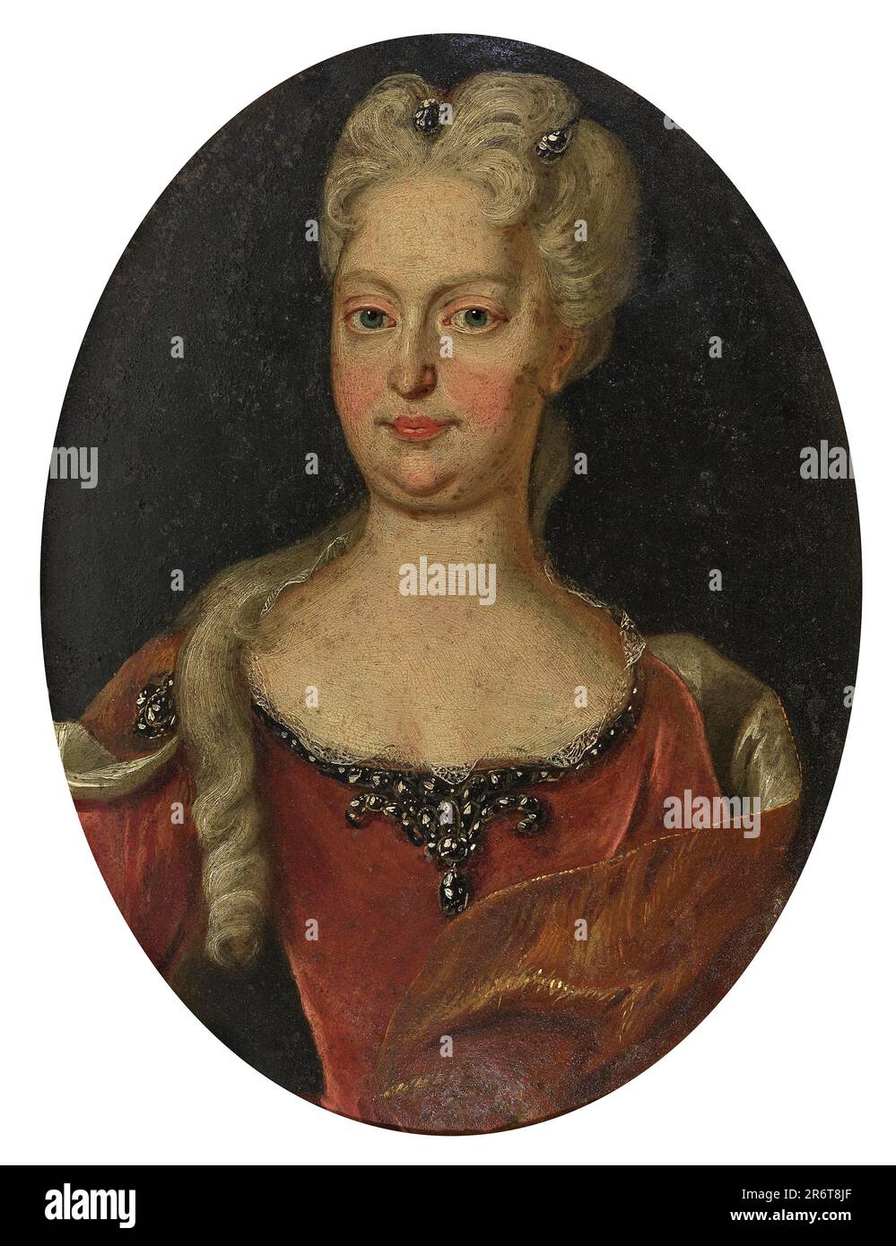 Portrait d'Elisabeth Christine de Brunswick-Wolfenbüttel (1691-1750), Sainte-Impératrice romaine. Musée : COLLECTION PRIVÉE. Auteur: ANONYME. Banque D'Images