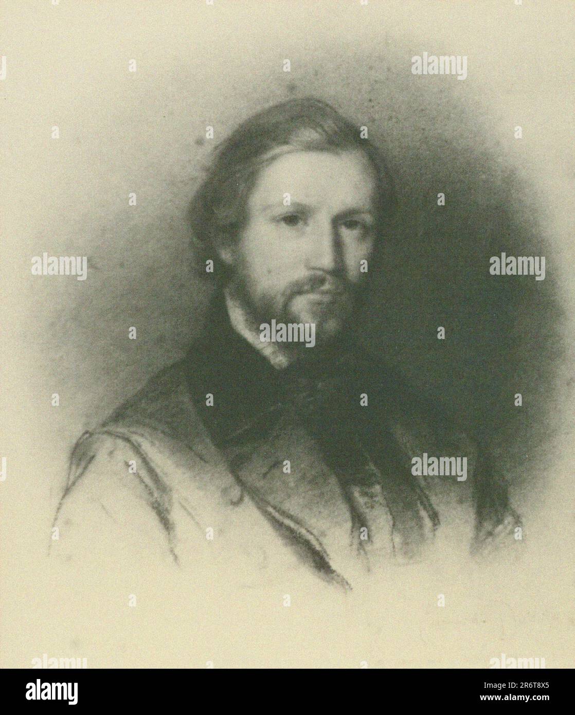 Portrait du pianiste et compositeur Charles-Valentin Alkan (1813-1888). Musée : COLLECTION PRIVÉE. Auteur: Edouard Louis Dubufe. Banque D'Images