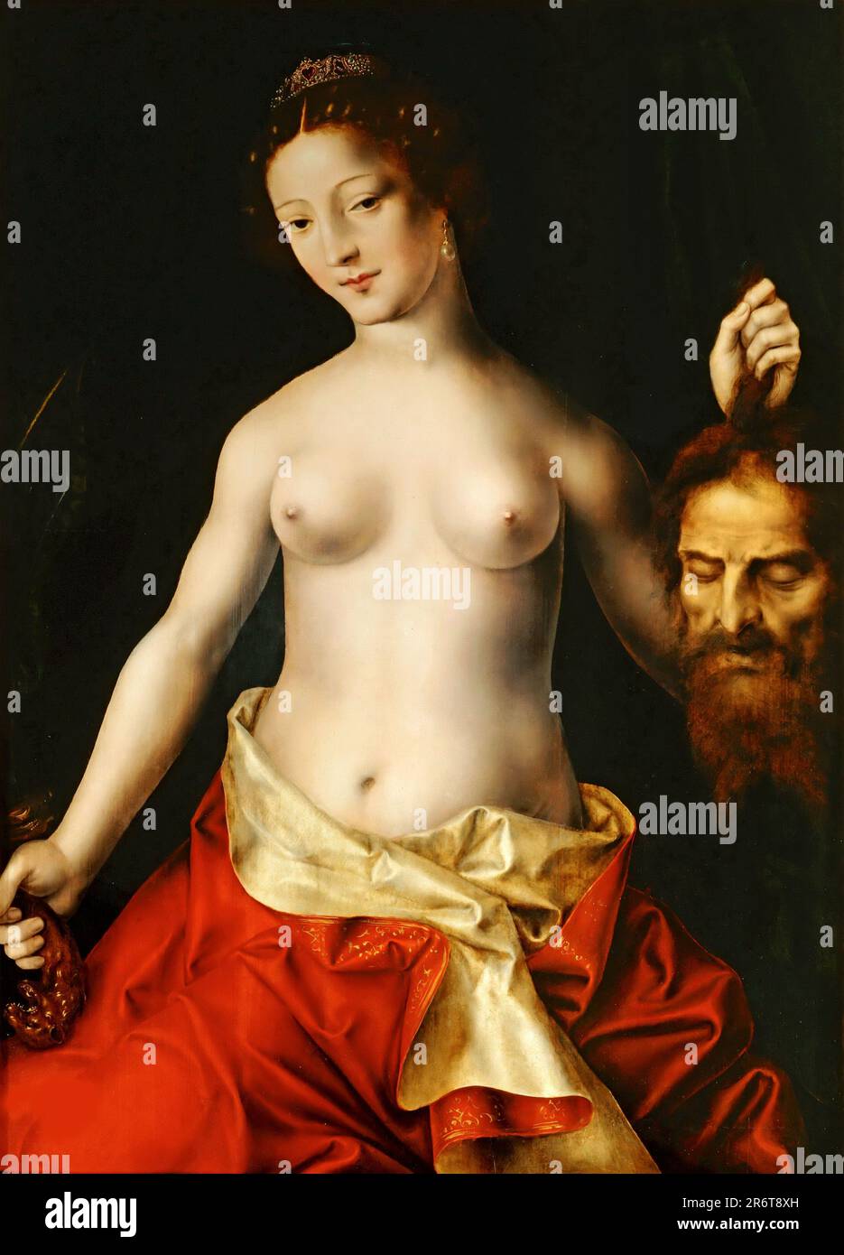 Judith avec le chef de Holofernes. Musée : Musée du Louvre, Paris. Auteur: Jan Massys (Matsys). Banque D'Images