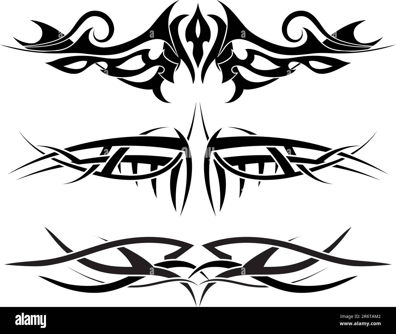 Les modèles de conception de tatouage tribal pour utiliser Illustration de Vecteur