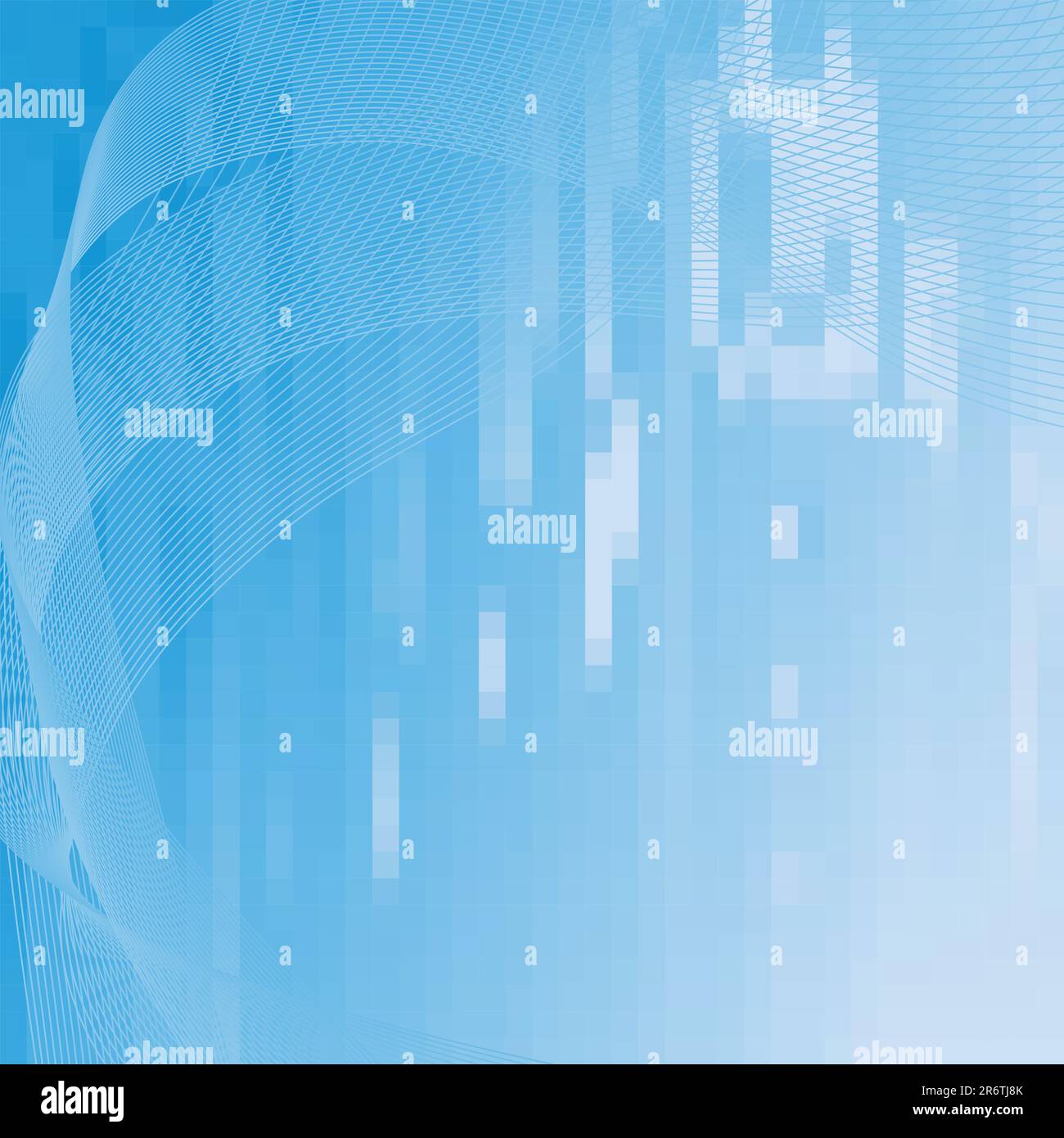 Résumé fond fait à partir de carrés et des vagues Illustration de Vecteur