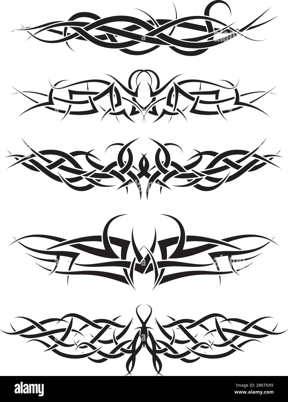 Les modèles de conception de tatouage tribal pour utiliser Illustration de Vecteur