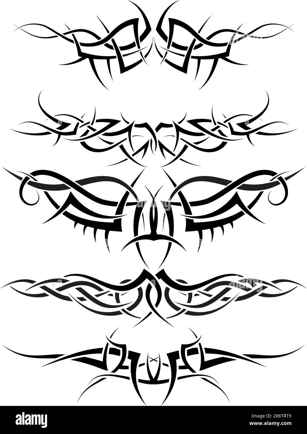 Les modèles de conception de tatouage tribal pour utiliser Illustration de Vecteur