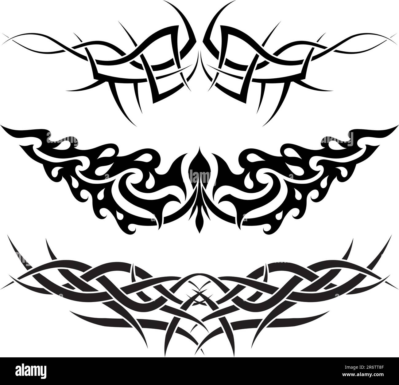 Les modèles de conception de tatouage tribal pour utiliser Illustration de Vecteur