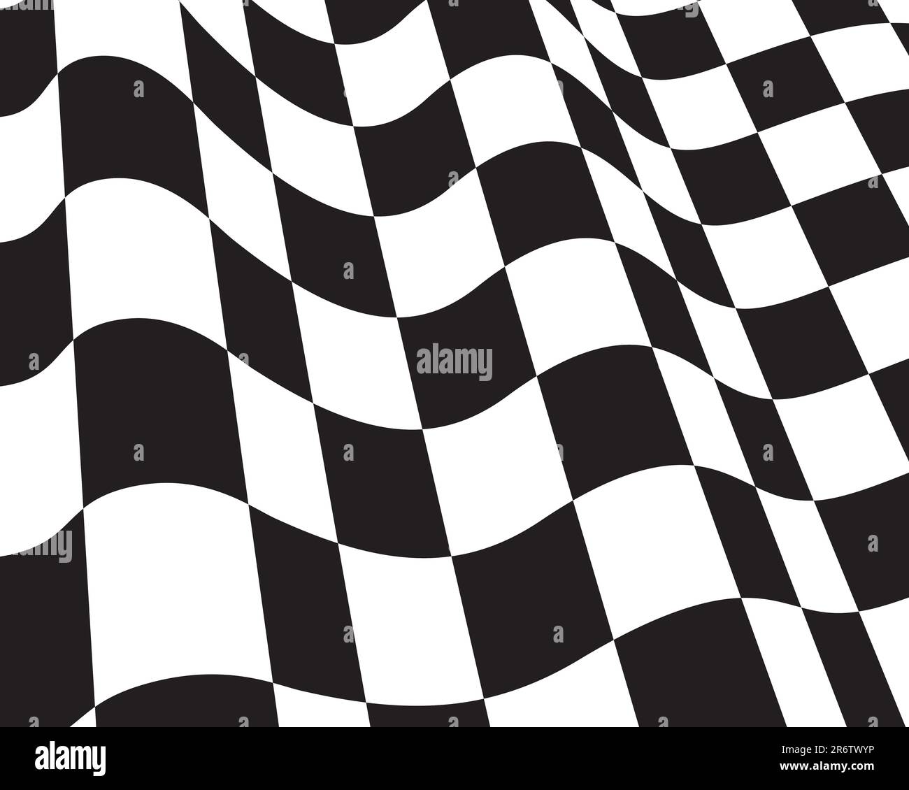 Vérifié en noir et blanc du drapeau de course. Vector illustration. Illustration de Vecteur