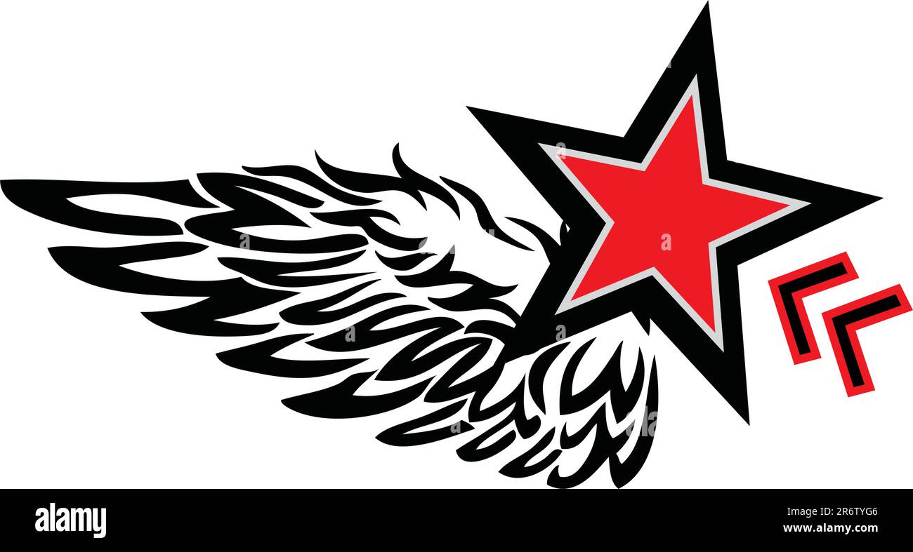 logo étoile en forme d'aile Illustration de Vecteur