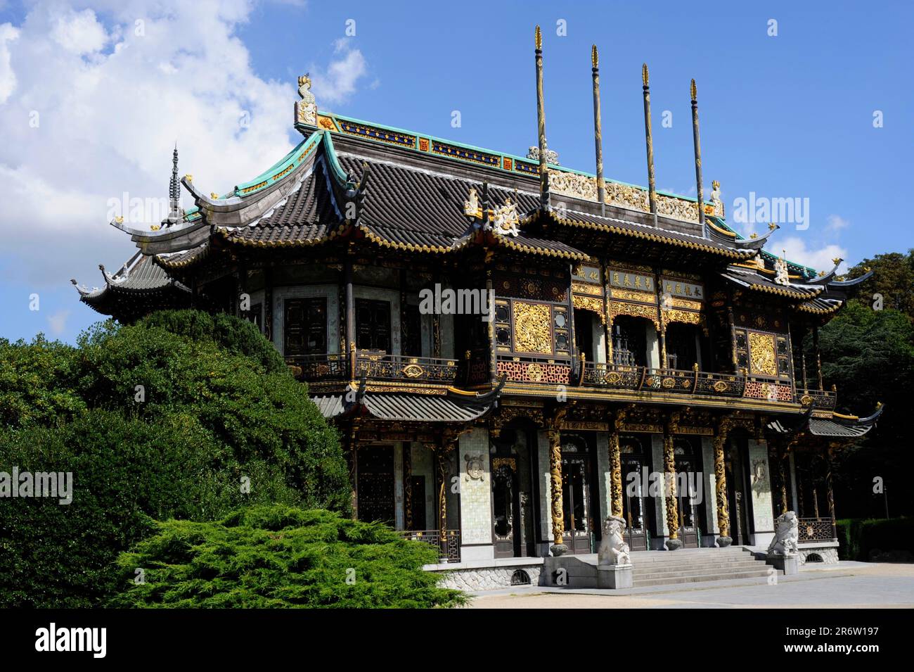 Pavillon chinois à Laken Park, Bruxelles, Belgique Banque D'Images