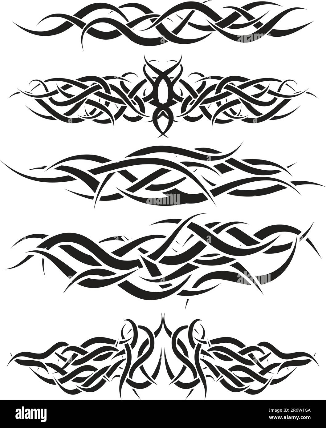 Les modèles de conception de tatouage tribal pour utiliser Illustration de Vecteur