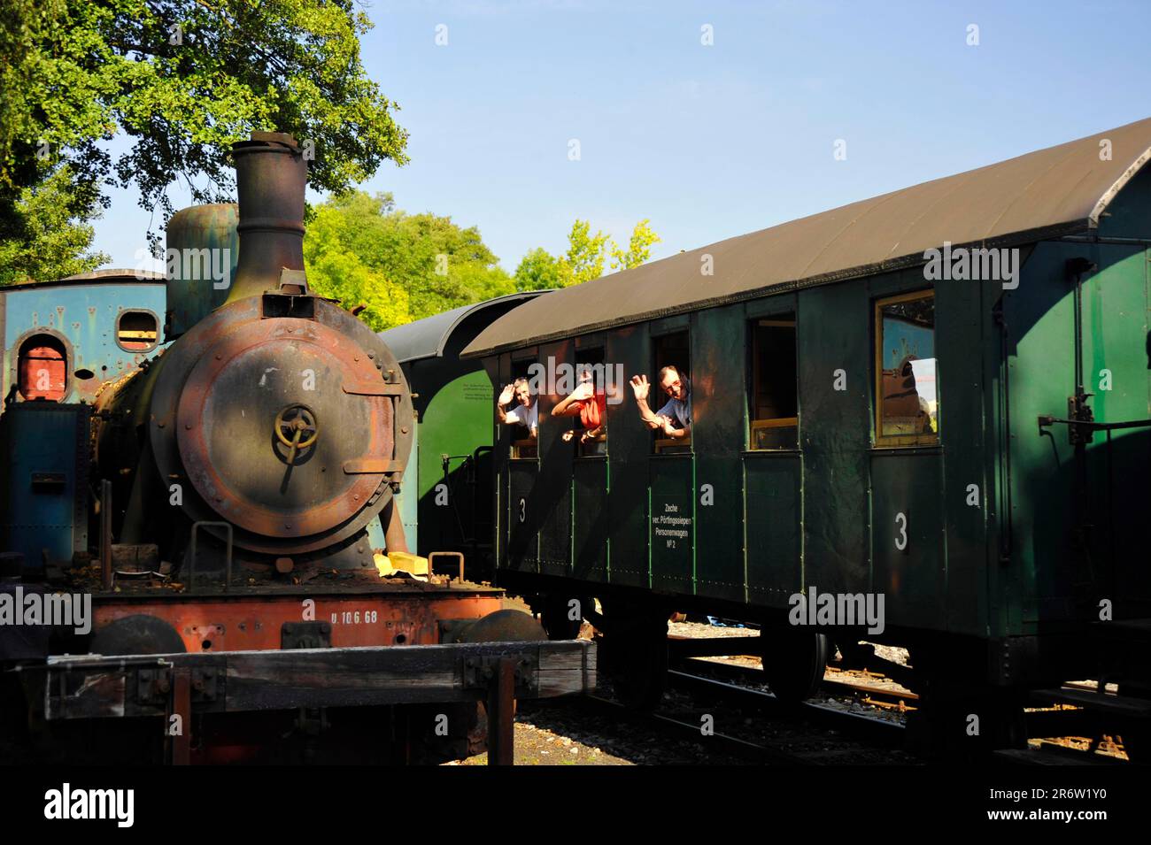 Hespertalbahn, Essen-Kupferdreh, région de la Ruhr, Rhénanie-du-Nord-Westphalie, Allemagne, locomotive à vapeur, train de musée, train de musée, locomotive à vapeur Banque D'Images