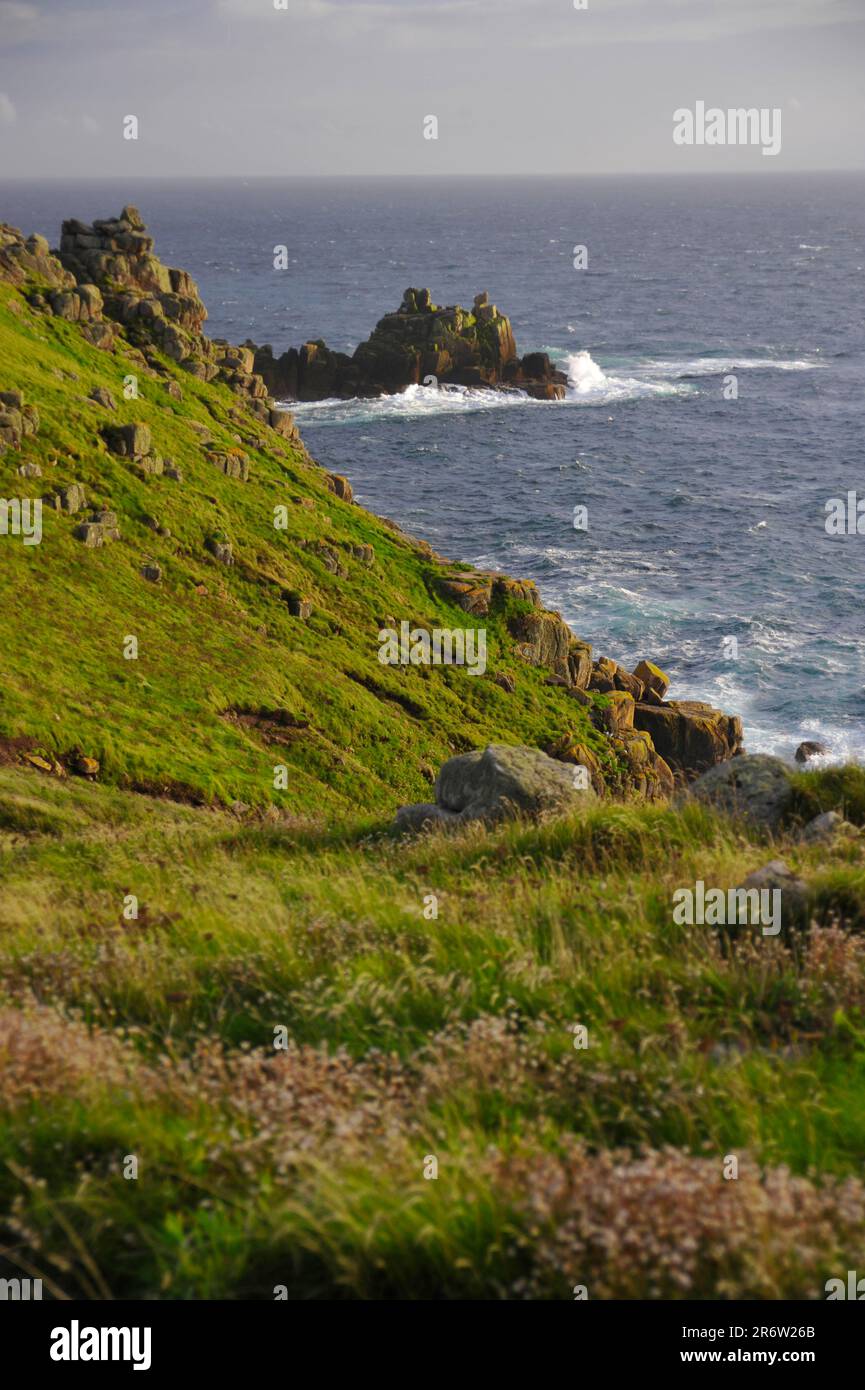 Headland 'Land's End', Cornwall, Angleterre, Royaume-Uni Banque D'Images