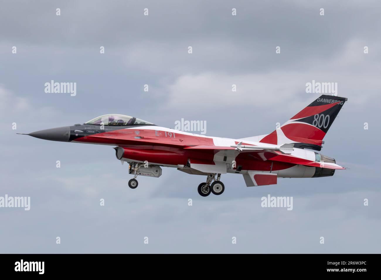 E-191 General Dynamics F-16AM Faucon Faucon Royal Danish Air Force Danish Airshow Karup AB EKKA 19/06/2022 Banque D'Images