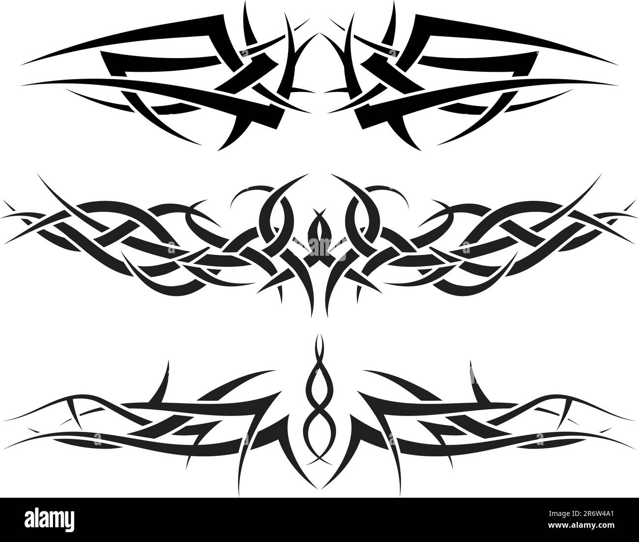 Les modèles de conception de tatouage tribal pour utiliser Illustration de Vecteur